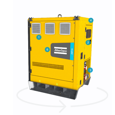 Atlas Copco generatorer fra 10 til 90 kVA